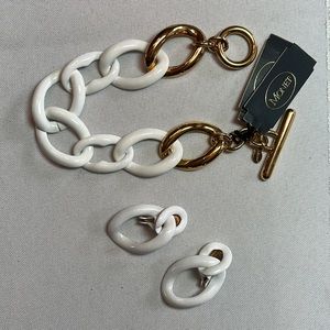 Vintage (or Nearly) Monet Chain Link Bracelet and Earrings